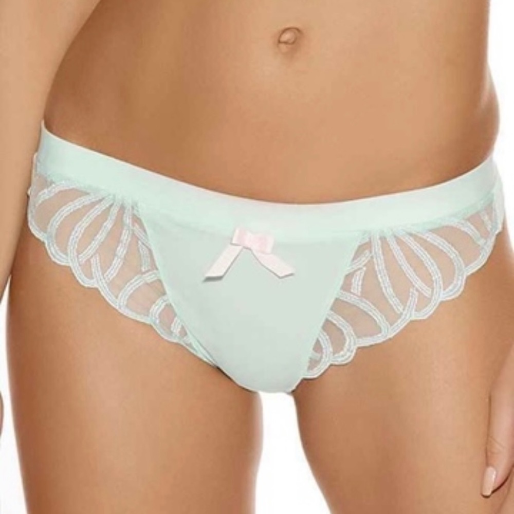 New FREYA Starlet AA1067 Peppermint Min Green XL Thong Panties Underwear Lace